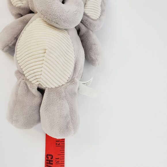 KellyToy Elephant Plush Babies 11" Gray Built-In Rattle Stuffed Animal Clip-On - Picture 6 of 6